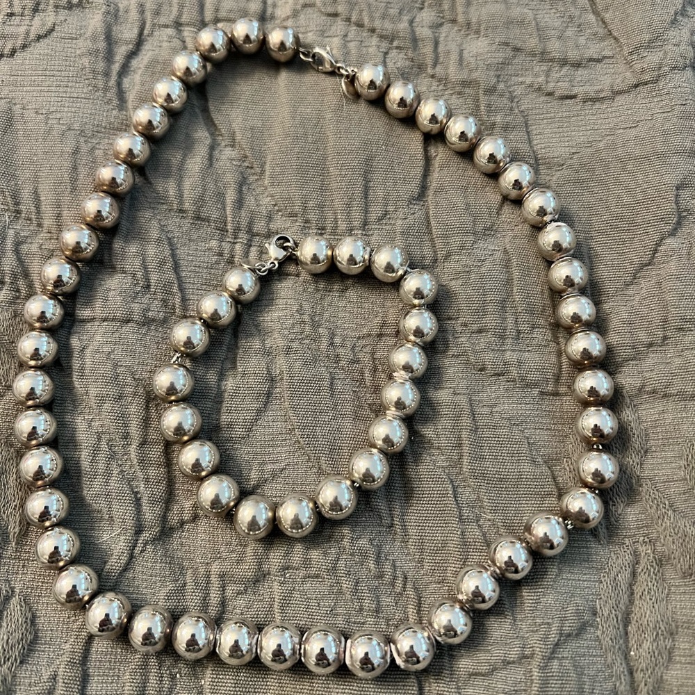 Tiffany Bead Necklace and Braclet